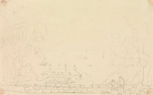 Schizzo di una Casa di Tenuta vicino alla Costa, Isola di Wight da Capt. Thomas Hastings