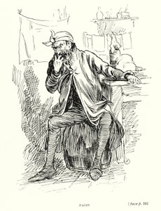 Personaggio di Dickens: Fagin (litografia) da Captain Edward Henry Handley Read