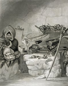 Interno di una capanna di neve eschimese, Winter Island 1822, inciso da Edward Francis Finden (1791-1857) pub. da John Murray, 1824