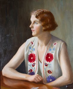 Ritratto della scrittrice e illustratrice Marian Ada. Peart, c.1930