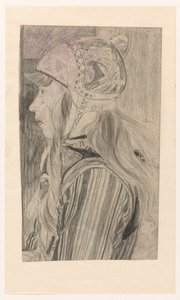 Ritratto di ragazza in costume tradizionale di Marken da Carel Adolph Lion Cachet