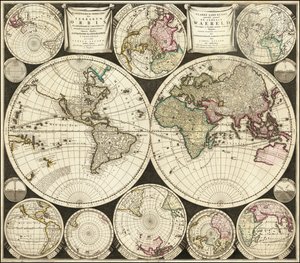 Mappa del mondo del 1696 di Carolus Allard da Carel Allard