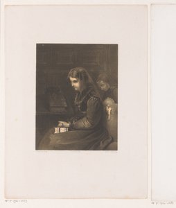Donna velata con Bibbia in grembo da Carel Christiaan Antony Last
