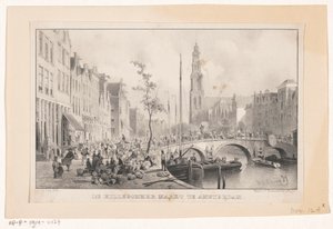 Mercato di Hillegom presso il Reesluis ad Amsterdam da Carel Christiaan Antony Last