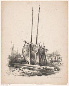 Barca da pesca in riparazione