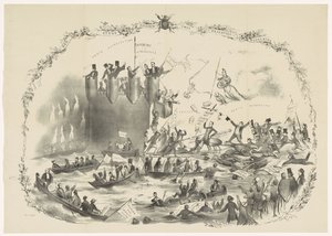 Caricatura sui piani di Thorbecke per chiudere l