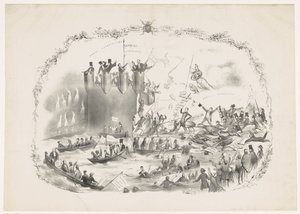 Caricatura sui piani di Thorbecke per chiudere l