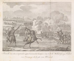Il principe Federico ferito a Wervik, 1793 da Carel Jacob de Huyser