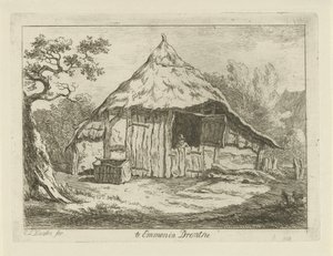 Fienile con porta superiore aperta a Emmen in Drenthe