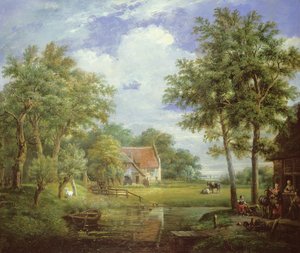 Scena di una fattoria olandese da Carel Lodewijk Hansen