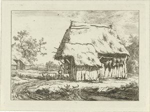 Pastore presso un ovile da Carel Lodewijk Hansen