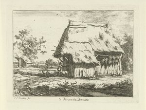 Pastore presso un ovile da Carel Lodewijk Hansen