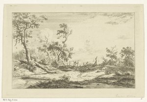 Cacciatore in un paesaggio da Carel Lodewijk Hansen