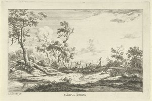 Cacciatore in un paesaggio (serie Paesaggi A-F) da Carel Lodewijk Hansen