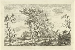 Viaggiatori in un paesaggio da Carel Lodewijk Hansen