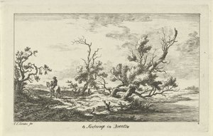 Cavaliere in un paesaggio da Carel Lodewijk Hansen
