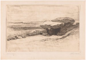Dolmen di Rondossec sulla costa presso Plouharnel da Carel Nicolaas Storm van 