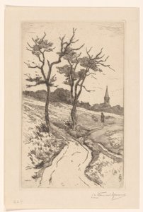 Paesaggio dunale con campanile di Katwijk da Carel Nicolaas Storm van 