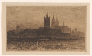Veduta di Colonia di sera