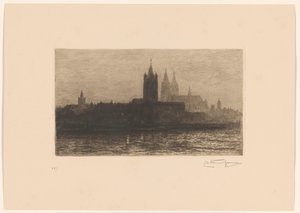 Veduta di Colonia di sera da Carel Nicolaas Storm van 
