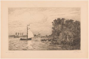 La Vecht presso Weesp da Carel Nicolaas Storm van 