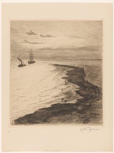Ingresso di un porto da Carel Nicolaas Storm van 