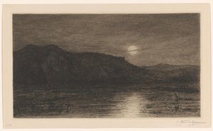 Paesaggio al chiaro di luna presso Villa Caprera da Carel Nicolaas Storm van 