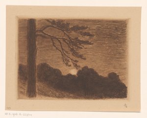 Paesaggio con luna nascente da Carel Nicolaas Storm van 