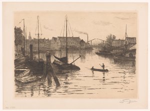 Riedijkshaven a Dordrecht di sera