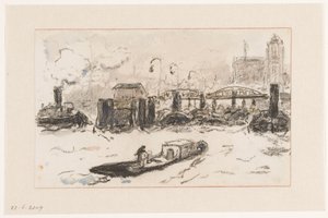 Veduta del porto di Amburgo da Carel Nicolaas Storm van 