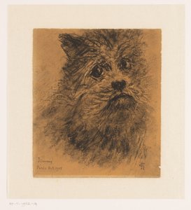 Studio di ritratto del cane Jimmy da Carel Nicolaas Storm van 