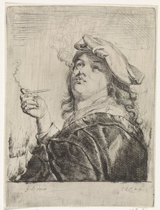 Fumatore con una pipa in mano da Carel de Moor (II)