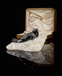 Modello di foca in ossidiana, c. 1900 da Carl Fabergé