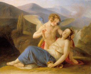 Psiche risvegliata dalla freccia di Amore da Carl Agricola