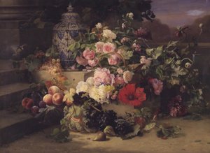 Dipinto di frutta e fiori da Carl Balsgaard