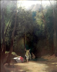 Carl Blechen Ragazze al bagno nel parco