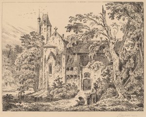 Il monastero nella foresta da Carl Blechen