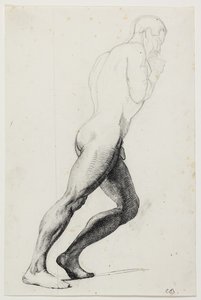 Studio per la gamba di Sansone per il dipinto del museo "Sansone tra i Filistei" (kms830)