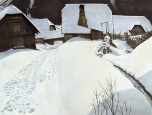 Bauernhaus im Winter da Carl Ederer