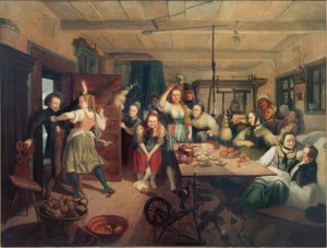 Stanza della filatura a Londorf da Carl Engel von Rabenau