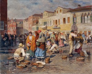 Mercato del pesce a Venezia da Carl Feiertag