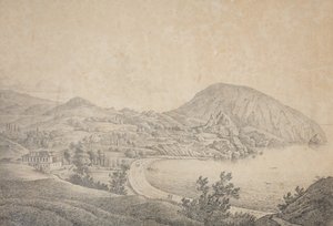 Veduta della tenuta del maniero di Armand Emmanuel du Plessis, duca di Richelieu a Gursuf, 1810s da Carl Ferdinand von Kugelgen