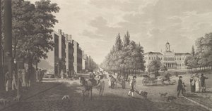 Broadway e City Hall a New York, 1824