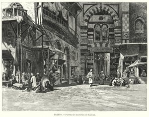 Ingresso al complesso di Qalawun, Il Cairo, Egitto da Carl Friedrich Heinrich (after) Werner