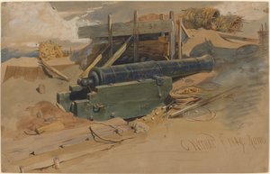 Cannone presso un bastione da Carl Friedrich Heinrich Werner