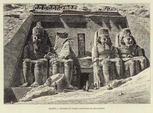 Egitto - Facciata del tempio sotterraneo di Abu Simbel