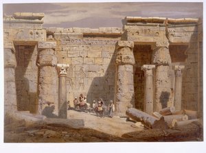 Tempio di Medinet Habu, Tebe, 1874 da Carl Friedrich Heinrich Werner