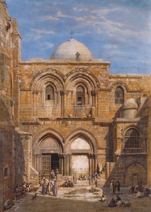 La Chiesa del Santo Sepolcro, Gerusalemme, 1862 da Carl Friedrich Heinrich Werner