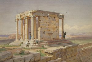 Il tempio di Atena Nike. Vista da nord-est da Carl Friedrich Heinrich Werner