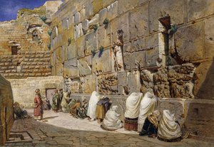 Il Muro del Pianto, Gerusalemme, 1863 da Carl Friedrich Heinrich Werner